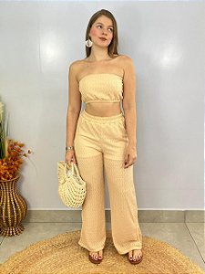 Conjunto Rendado Nude Ana Lua