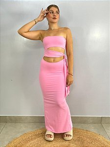 Saia Poliamida Rosa Gisele