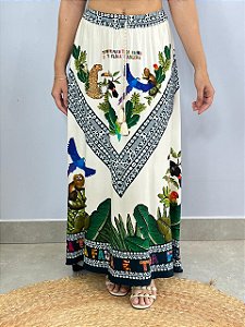 Saia Longa Rafaela Off\Verde Valentina