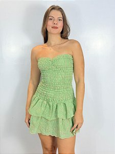 Vestido Curto Elaine Verde Lastex