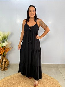 Vestido Longo Daniela Preto