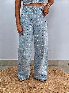 Calça Jeans Wide Leg Chapinha