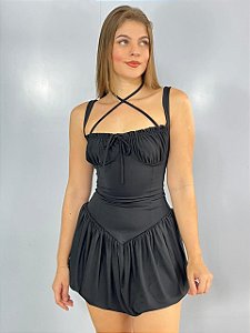 Vestido Poliamida Isa Preto