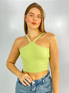 Cropped Tricot Modal Verde Mary