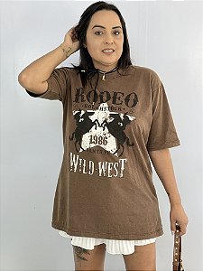Camisa Over Marrom Rodeio