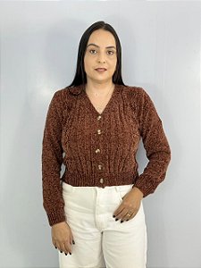 Blusa Mousse Importado Marrom