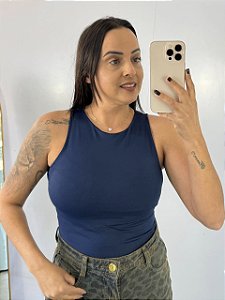 Blusa Poliamida Dupla Azul Marinho