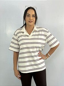 Polo Moletinho Luxxo Off\Marrom
