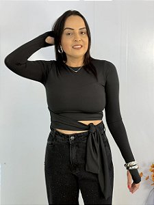 Cropped Poliamida Naila Preto