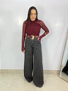 Calça Jeans Pantalona Marrice Estonada