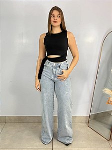 Calça Jeans Pantalona Duda