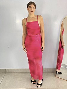 Vestido Tule Rosa Zuri