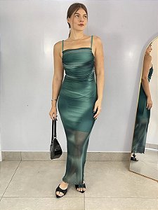 Vestido Tule Verde Zuri