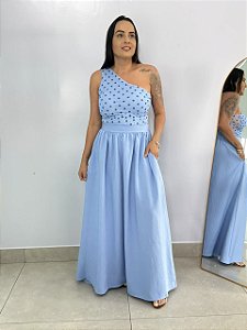 Saia Longa Marrante Bela Azul