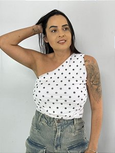 Blusa Tule Poa Branca