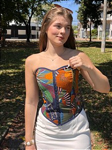 Corset Azul Marinho Valentina