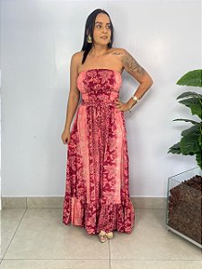 Vestido Indiano Vinho Lastex