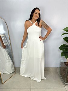 Vestido Longo Perola Branco