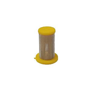 Filtro de Bico Peneira Malha 80 Inox Base Reta Amarelo - Kit com 10 unidades