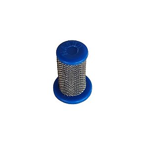 Filtro de Bico Peneira Malha 50 Inox Base Reta Azul - Kit com 10 unidades