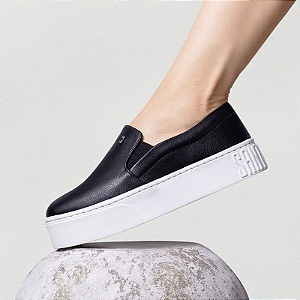 Tênis Slip On Flatform New Pele