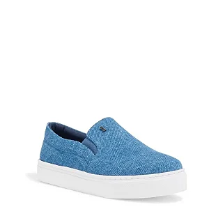 Slip On Flatform Jeans Azul Tijuca