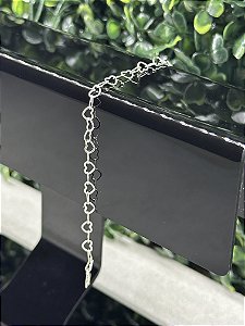 Pulseira Elo Coração 19cm
