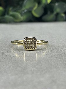 Anel Cravejado em Zircônia