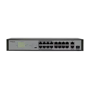 Switch 16 Portas 10/100 Poe + 2 Gigabit + 1 Sfp Sf 1821 Poe