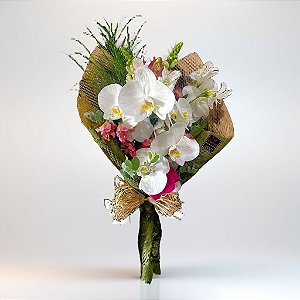 Buque Encantado com Orquídea e Bocas-de-Leão