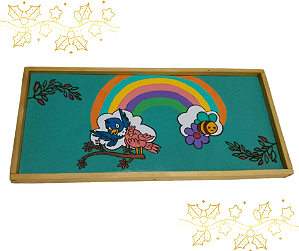 Quadro decorativo personalizado em madeira.