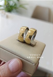 Par de Alianças Abauladas 8mm