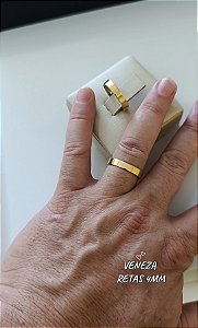 Par de Alianças Retas 4mm