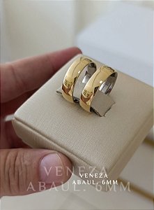 Par de Alianças Abauladas 6mm