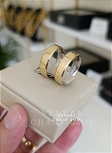 Par de Alianças 6mm Chanfradas
