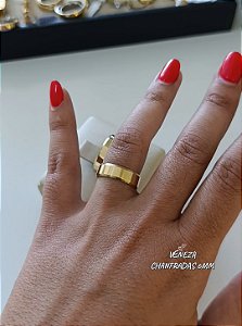 Par de Alianças 6mm Chanfradas