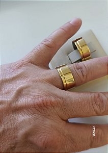 Par de Alianças 10mm Friso