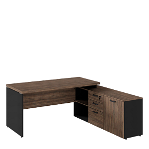 MESA DINÂMICA COM ARMÁRIO LATERAL START GEBB WORK