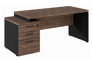 MESA DIRETOR COM GAVETEIRO PED. 02 GAVETAS 01 PASTA - START GEBB WORK