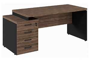 MESA DIRETOR COM GAVETEIRO PED. 04 GAVETAS - START GEBB WORK