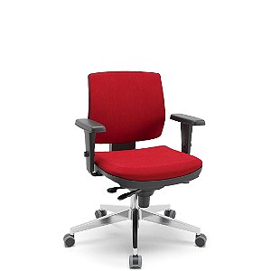 CADEIRA EXECUTIVA SOFT VERMELHA E PRETA - PLAXMETAL