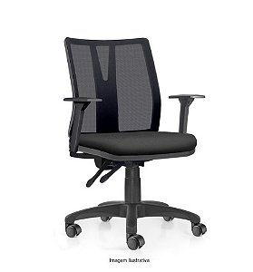 CADEIRA GIRATÓRIA ADDIT BASE RETA PRETO