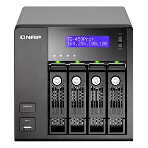 TS-459 Pro+ Qnap - Storage NAS com capacidade 4 HDS