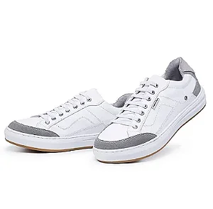 Tênis Casual Masculino de Couro Urban Flex – Ref. 4033 Tiago Souza Boots e Shoes