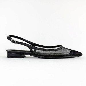 SLINGBACK FEMININO COM TELA TRANSPARENTE 1812