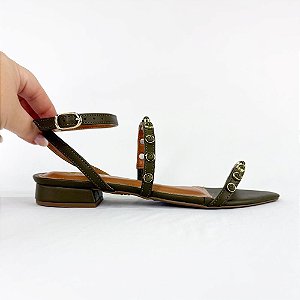 ADRI - SANDÁLIA FEMININA COM BICO FOLHA 1828