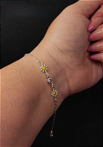 Pulseira Margarida prata 925