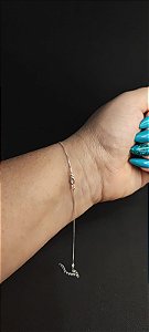 Pulseira com ponto de luz, prata 925