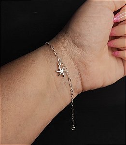 Pulseira estrela do mar em prata 925