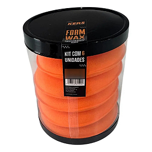 KERS FOAM WAX APLICADORES DE ESPUMA MACIO KIT COM 6 UNIDADES PARA CERA E CONDICIONADORES